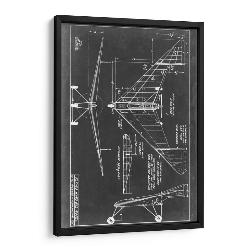 Blueprint Aeronáutico V - Vision Studio | Cuadro decorativo de Canvas Lab