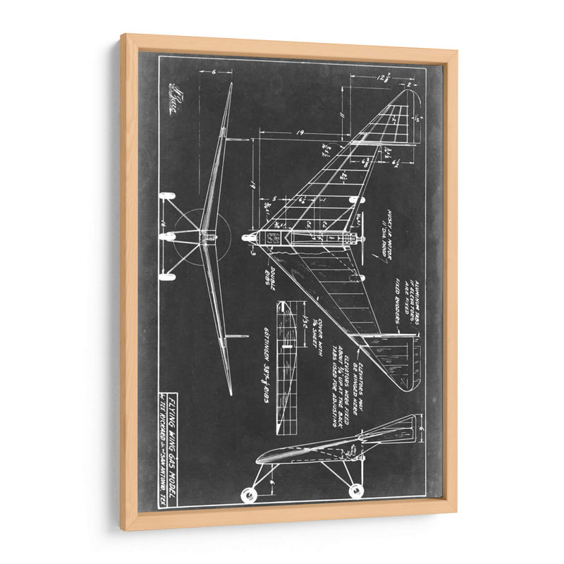 Blueprint Aeronáutico V - Vision Studio | Cuadro decorativo de Canvas Lab