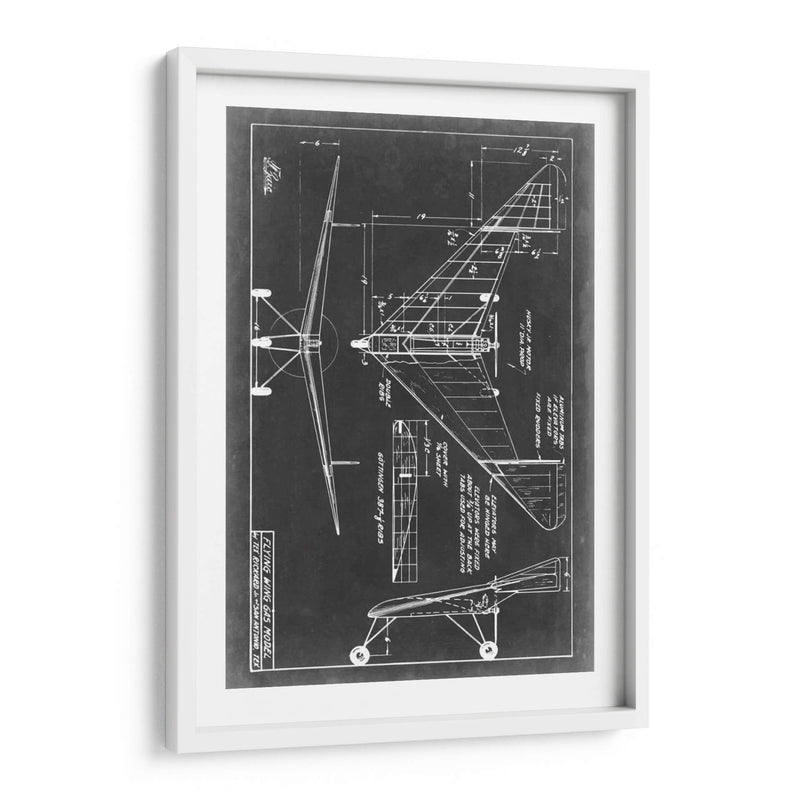 Blueprint Aeronáutico V - Vision Studio | Cuadro decorativo de Canvas Lab