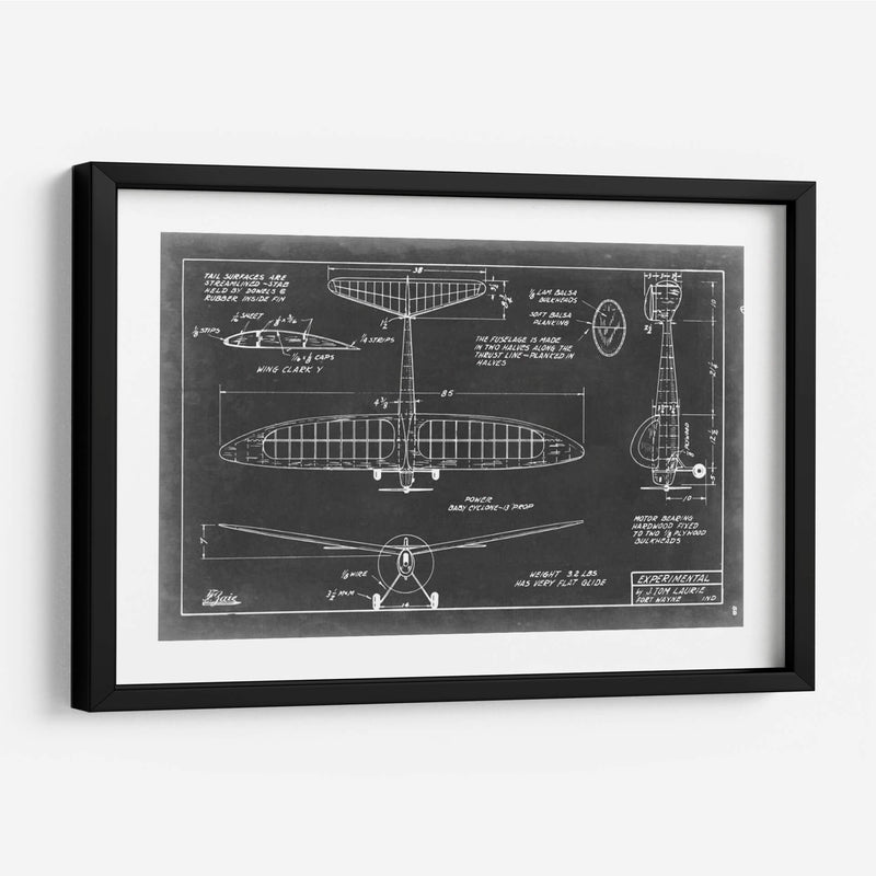 Blueprint Aeronáutico Vi - Vision Studio | Cuadro decorativo de Canvas Lab