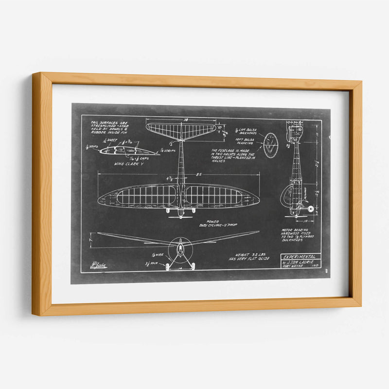 Blueprint Aeronáutico Vi - Vision Studio | Cuadro decorativo de Canvas Lab