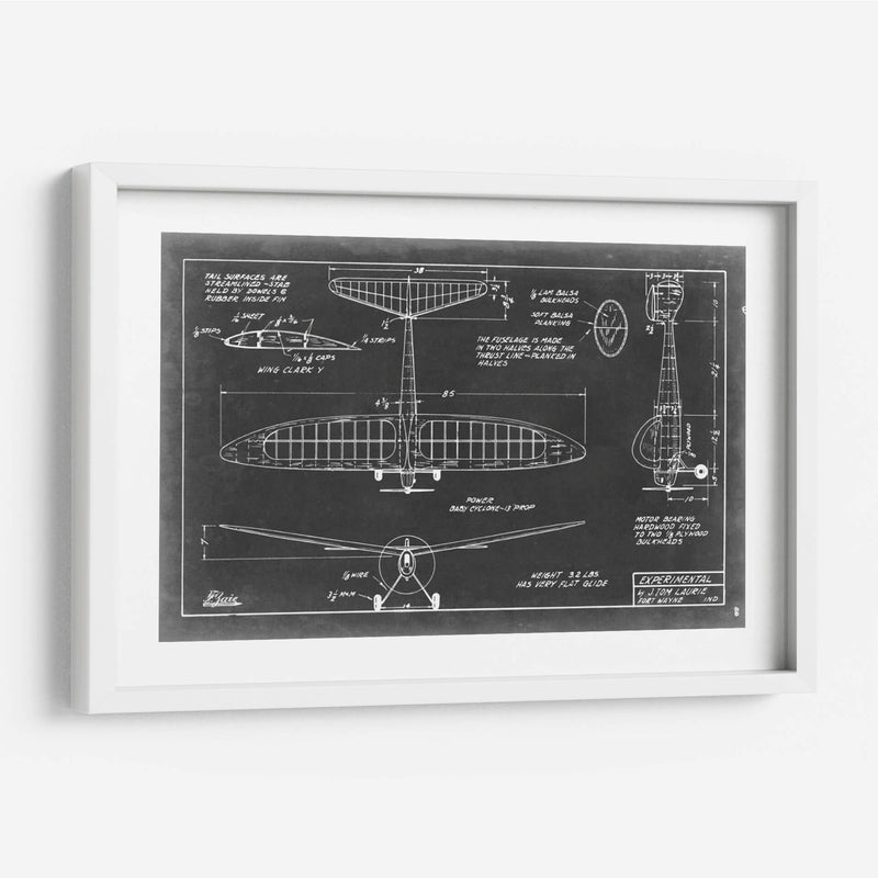 Blueprint Aeronáutico Vi - Vision Studio | Cuadro decorativo de Canvas Lab