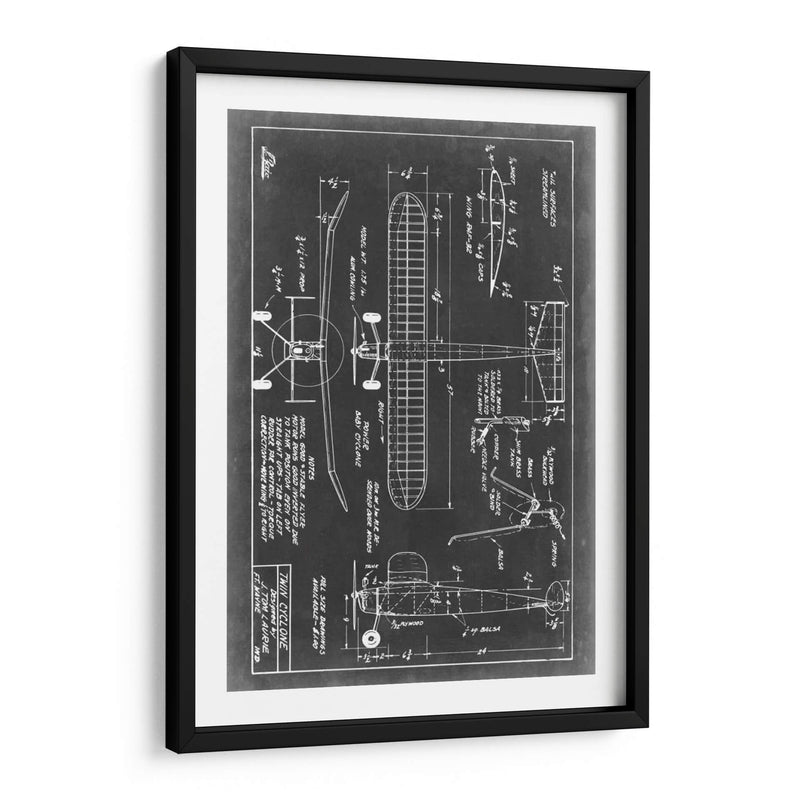 Blueprint Aeronáutico Vii - Vision Studio | Cuadro decorativo de Canvas Lab