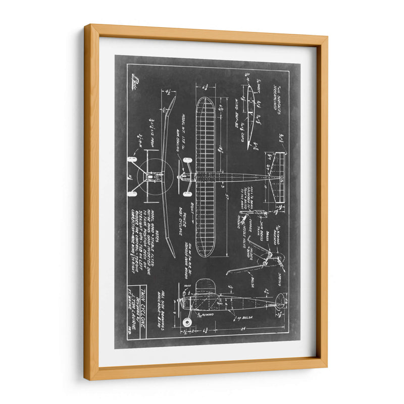 Blueprint Aeronáutico Vii - Vision Studio | Cuadro decorativo de Canvas Lab