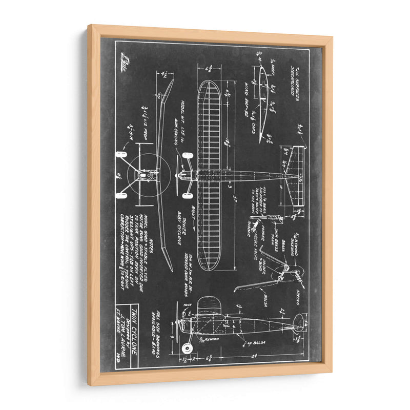 Blueprint Aeronáutico Vii - Vision Studio | Cuadro decorativo de Canvas Lab