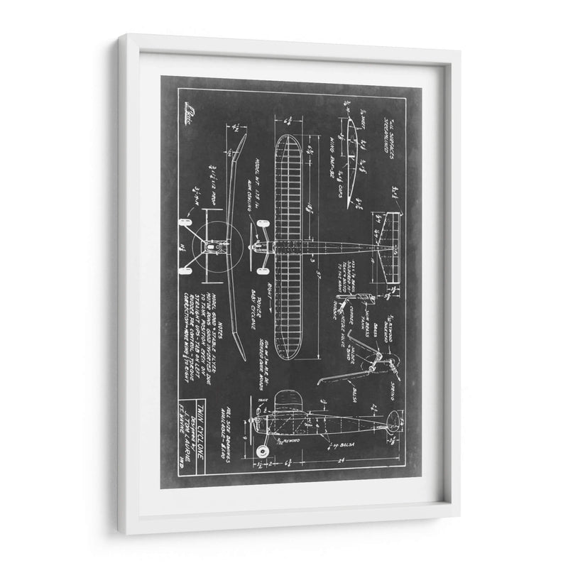 Blueprint Aeronáutico Vii - Vision Studio | Cuadro decorativo de Canvas Lab