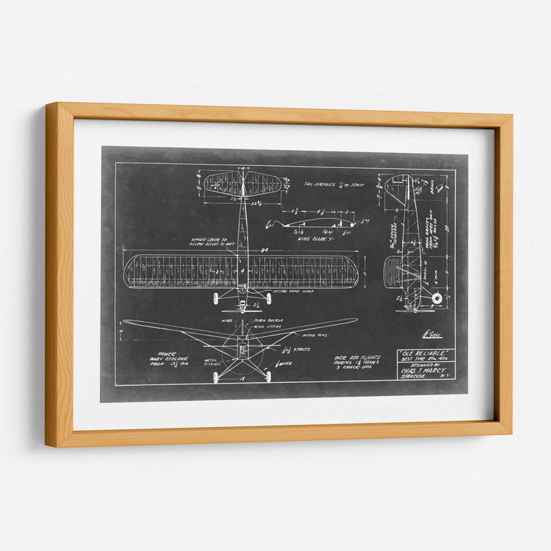 Blueprint Aeronáutico Viii - Vision Studio | Cuadro decorativo de Canvas Lab