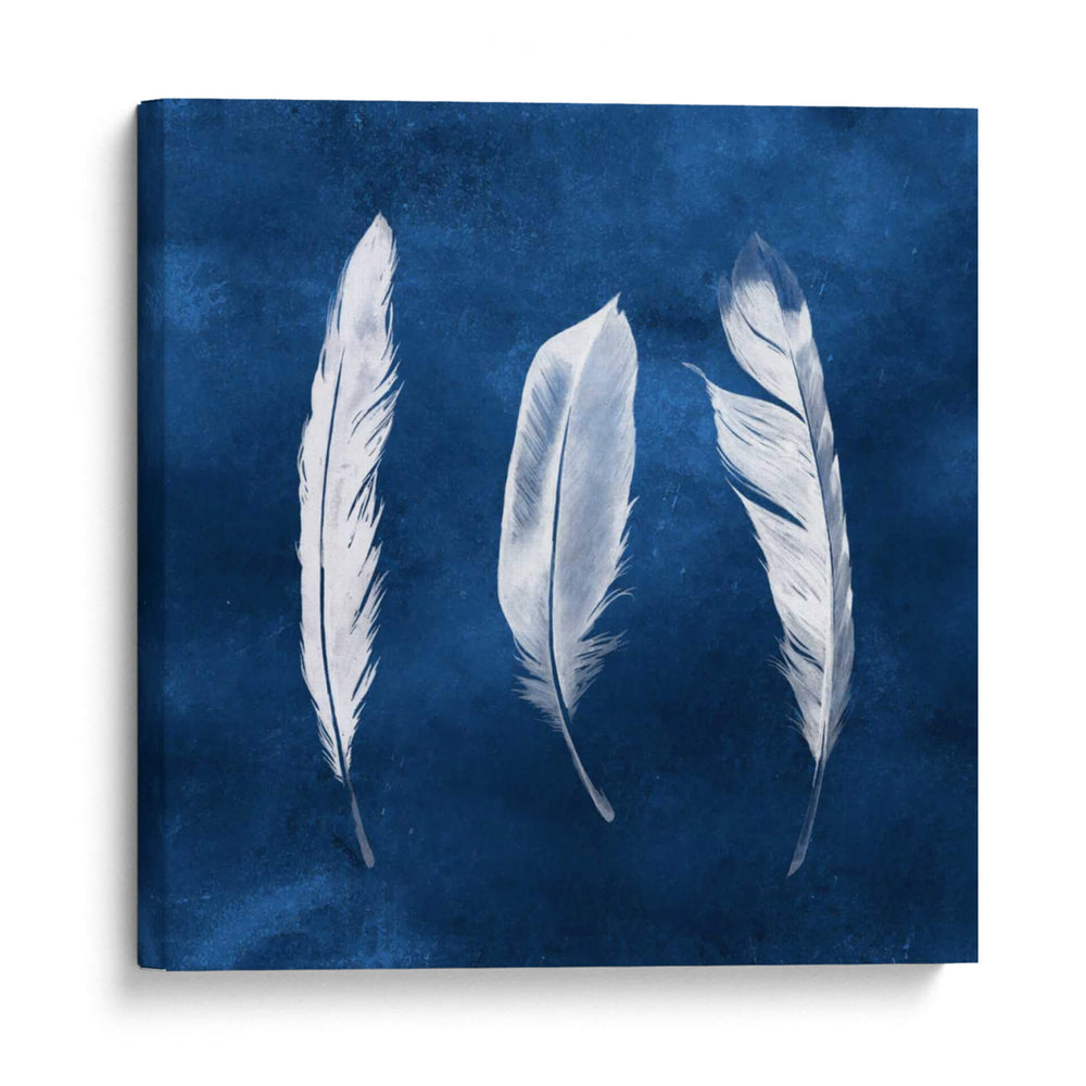 Cianotipo De Plumas Ii - Grace Popp | Cuadro decorativo de Canvas Lab