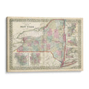 Mapa De Johnsons De Nueva York - Johnson | Cuadro decorativo de Canvas Lab