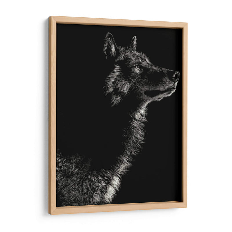 Scratchboard Wolf Ii - Julie T. Chapman | Cuadro decorativo de Canvas Lab