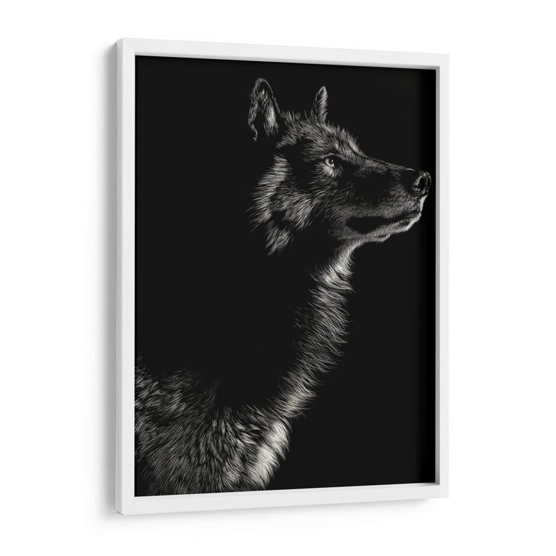 Scratchboard Wolf Ii - Julie T. Chapman | Cuadro decorativo de Canvas Lab