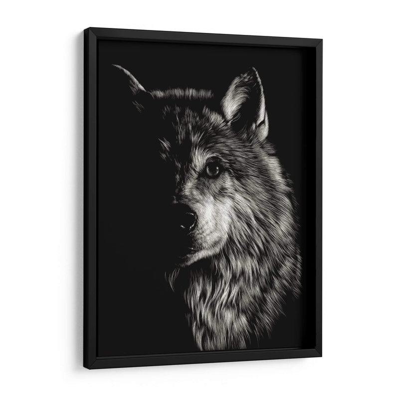 Scratchboard Wolf Iii - Julie T. Chapman | Cuadro decorativo de Canvas Lab