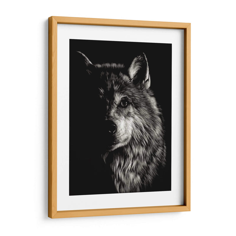 Scratchboard Wolf Iii - Julie T. Chapman | Cuadro decorativo de Canvas Lab