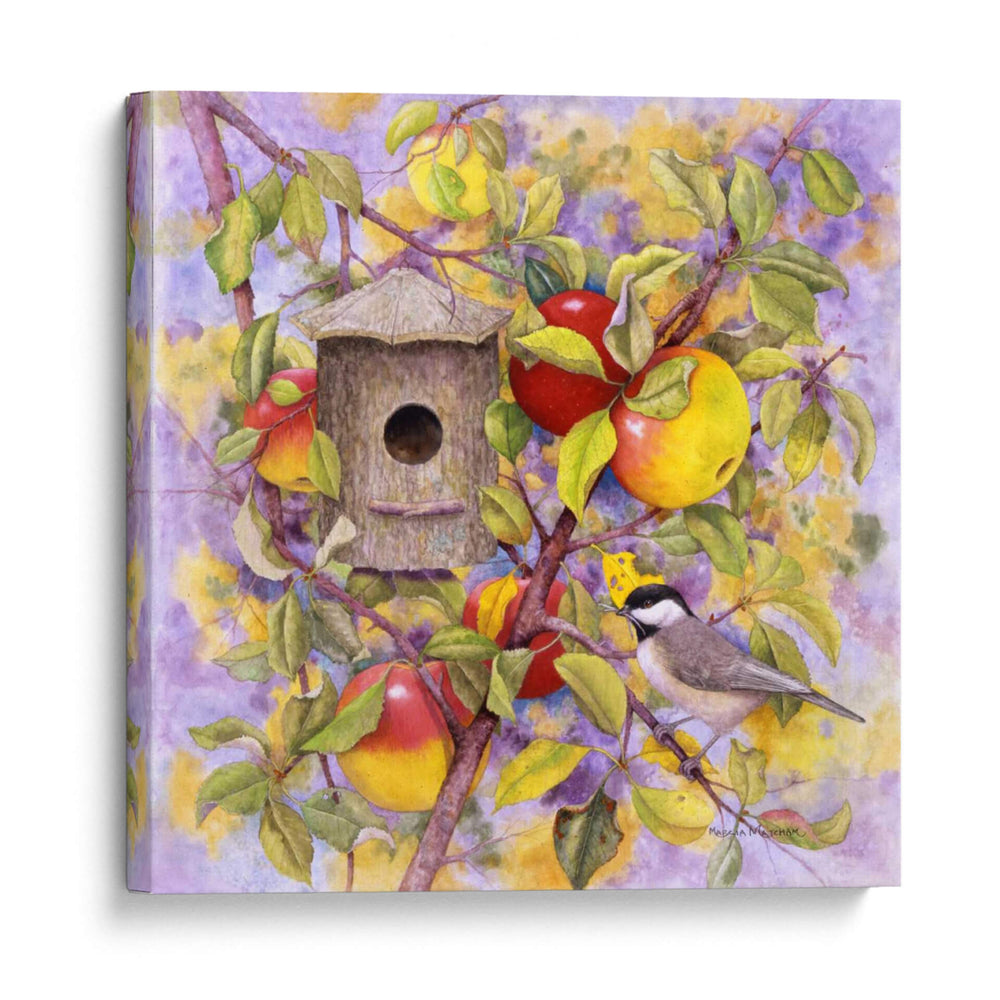 Chickadee Y Manzanas - Marcia Matcham | Cuadro decorativo de Canvas Lab