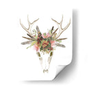 Cráneo De Ciervos Y Flores I - Naomi McCavitt | Cuadro decorativo de Canvas Lab
