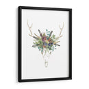 Cráneo De Ciervos Y Flores Ii - Naomi McCavitt | Cuadro decorativo de Canvas Lab