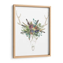 Cráneo De Ciervos Y Flores Ii - Naomi McCavitt | Cuadro decorativo de Canvas Lab