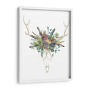 Cráneo De Ciervos Y Flores Ii - Naomi McCavitt | Cuadro decorativo de Canvas Lab