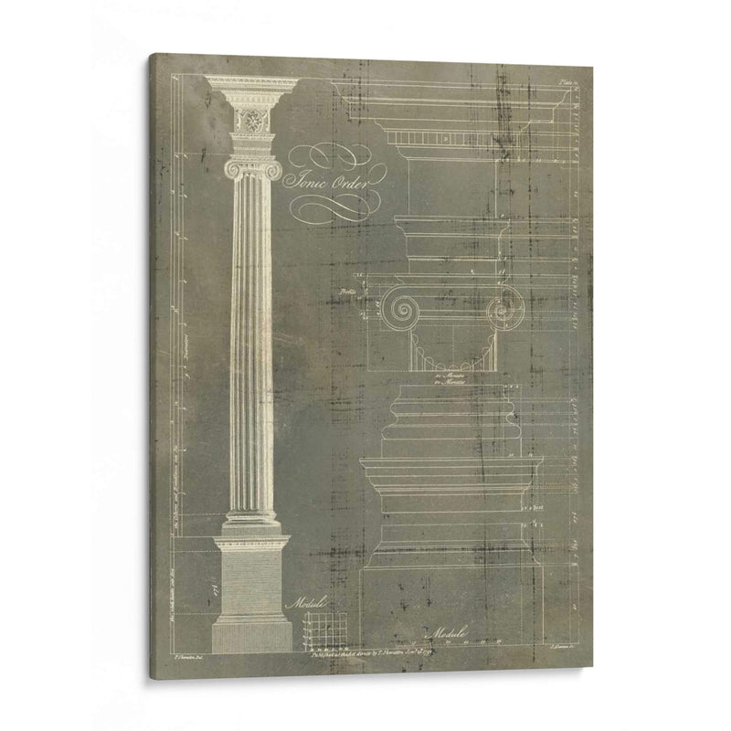 Columna Blueprint Ii - Thomas Sheraton | Cuadro decorativo de Canvas Lab