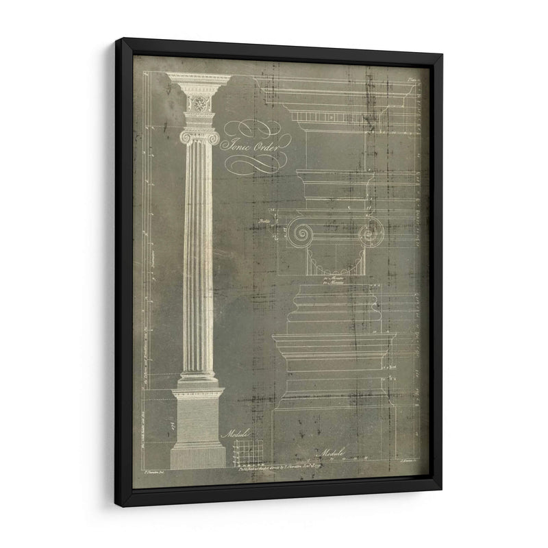 Columna Blueprint Ii - Thomas Sheraton | Cuadro decorativo de Canvas Lab