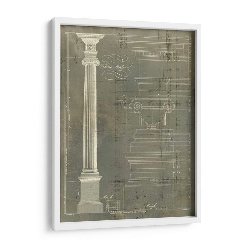 Columna Blueprint Ii - Thomas Sheraton | Cuadro decorativo de Canvas Lab