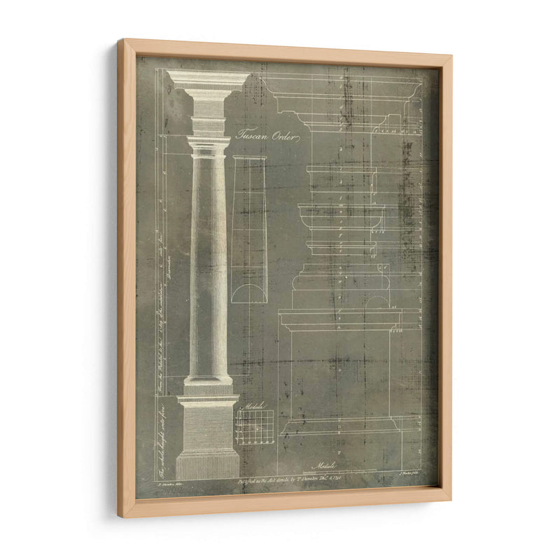 Columna Blueprint Iii - Thomas Sheraton | Cuadro decorativo de Canvas Lab