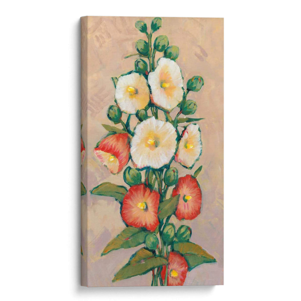 Hollyhocks Rojos I - Tim OToole | Cuadro decorativo de Canvas Lab