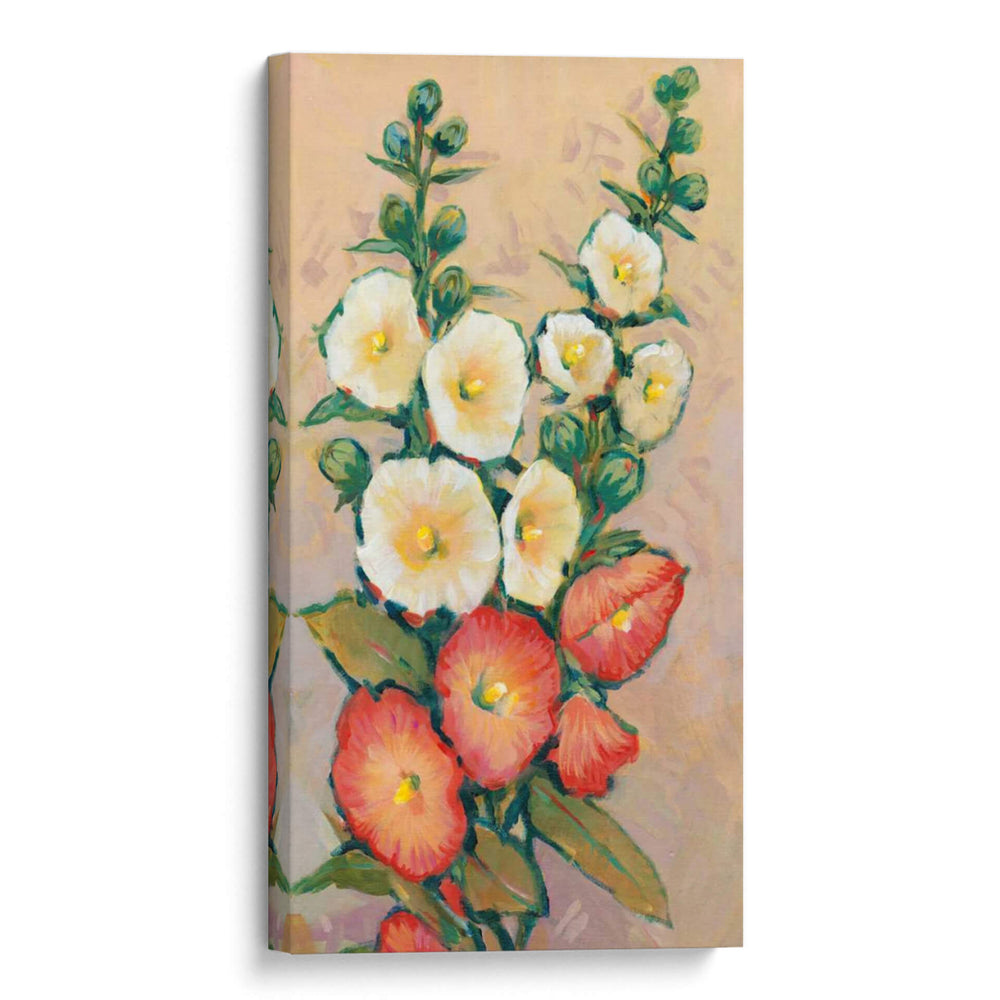 Hollyhocks Rojos Ii - Tim OToole | Cuadro decorativo de Canvas Lab
