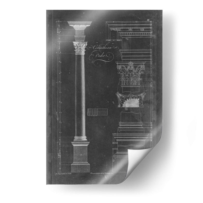 Corintio Pedido Blueprint - Thomas Chippendale | Cuadro decorativo de Canvas Lab