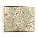 Mapa De Sepia De Nueva York - Vision Studio | Cuadro decorativo de Canvas Lab
