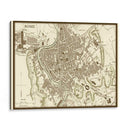 Mapa Sepia De Roma - Vision Studio | Cuadro decorativo de Canvas Lab
