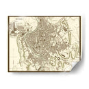 Mapa Sepia De Roma - Vision Studio | Cuadro decorativo de Canvas Lab