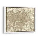 Mapa Sepia De Londres - Vision Studio | Cuadro decorativo de Canvas Lab