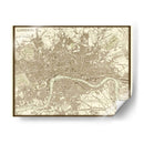 Mapa Sepia De Londres - Vision Studio | Cuadro decorativo de Canvas Lab