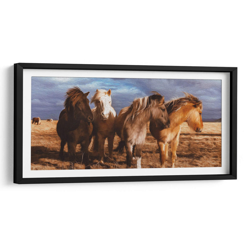Caballitos en el pastizal | Cuadro decorativo de Canvas Lab