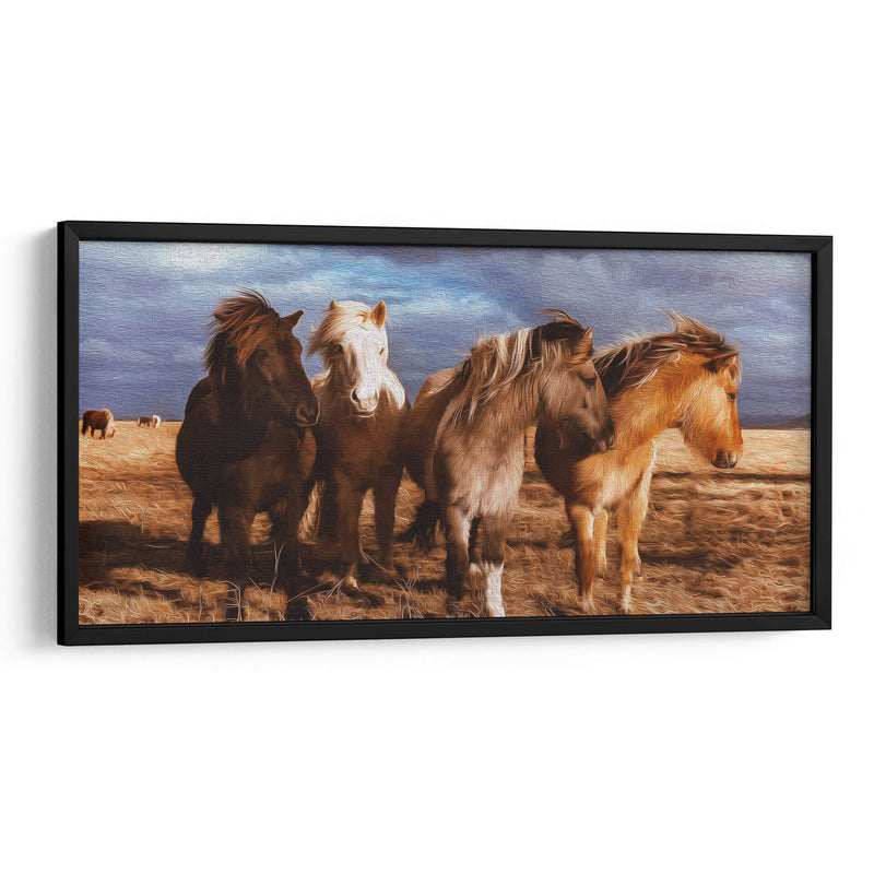 Caballitos en el pastizal | Cuadro decorativo de Canvas Lab