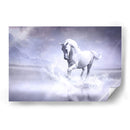Caballo blanco en su universo | Cuadro decorativo de Canvas Lab