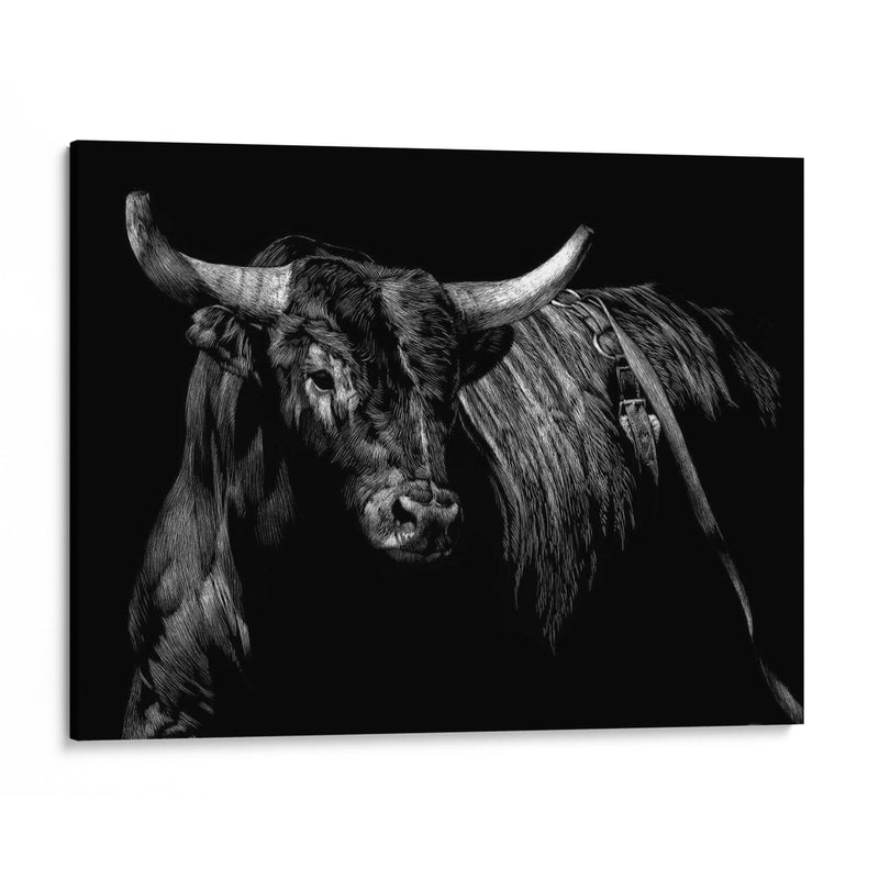 Brindle Rodeo Bull - Julie T. Chapman | Cuadro decorativo de Canvas Lab