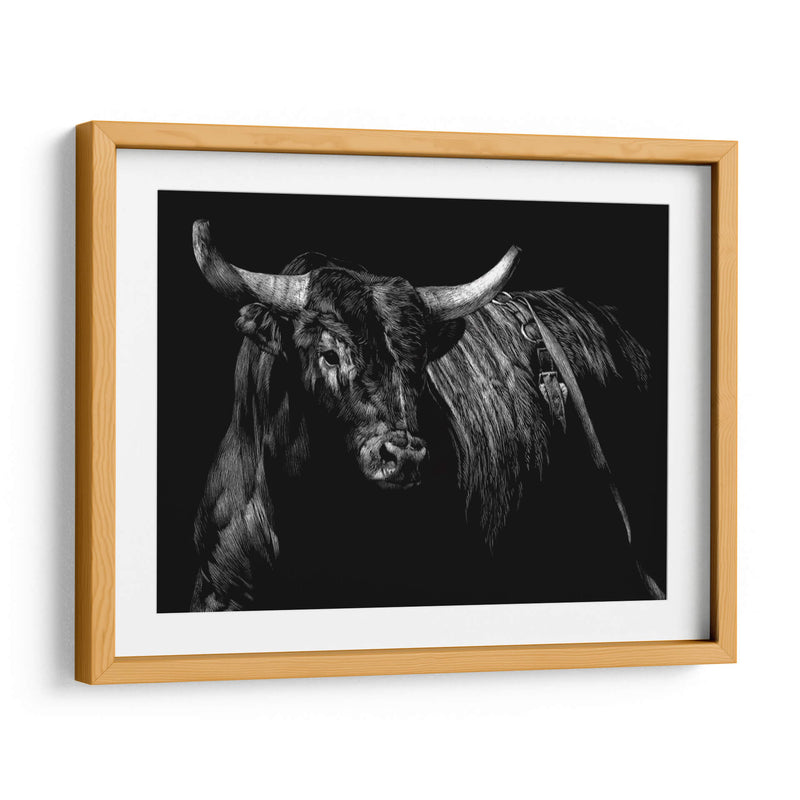 Brindle Rodeo Bull - Julie T. Chapman | Cuadro decorativo de Canvas Lab