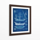 Blueprint De La Nave I - Studio W | Cuadro decorativo de Canvas Lab