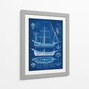 Blueprint De La Nave I - Studio W | Cuadro decorativo de Canvas Lab