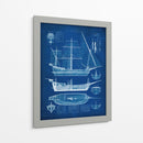 Blueprint De La Nave I - Studio W | Cuadro decorativo de Canvas Lab