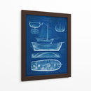 Buque Blueprint Ii - Studio W | Cuadro decorativo de Canvas Lab