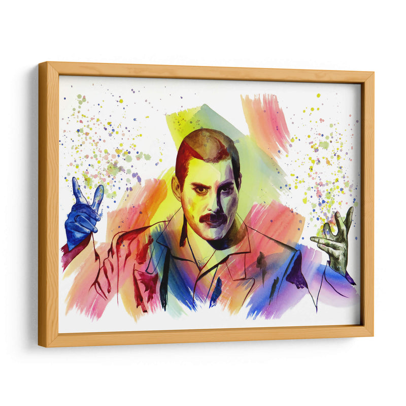 Freddie Mercury en acuarela | Cuadro decorativo de Canvas Lab