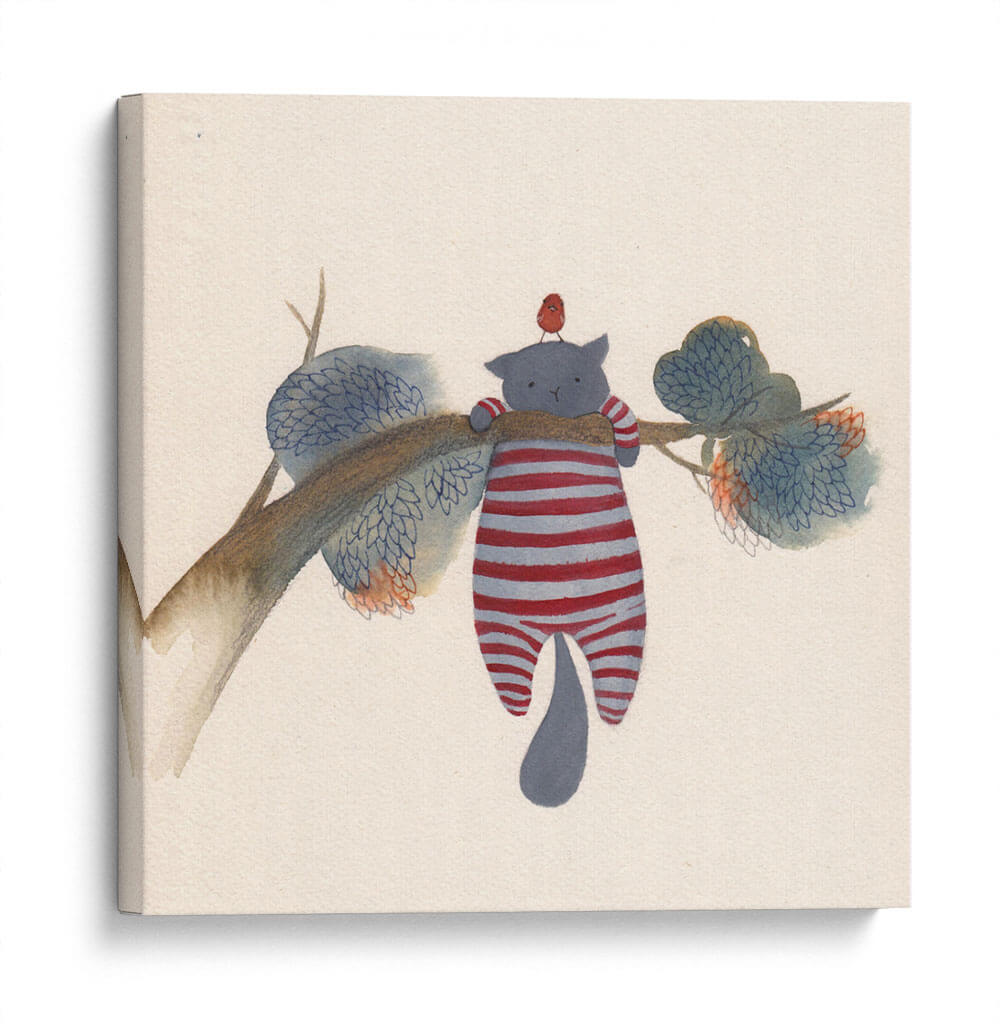 Gatito colgando | Cuadro decorativo de Canvas Lab