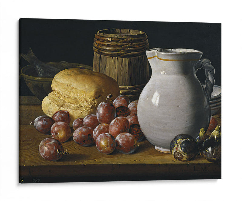 Naturaleza muerta con ciruelas - Luis Meléndez | Cuadro decorativo de Canvas Lab