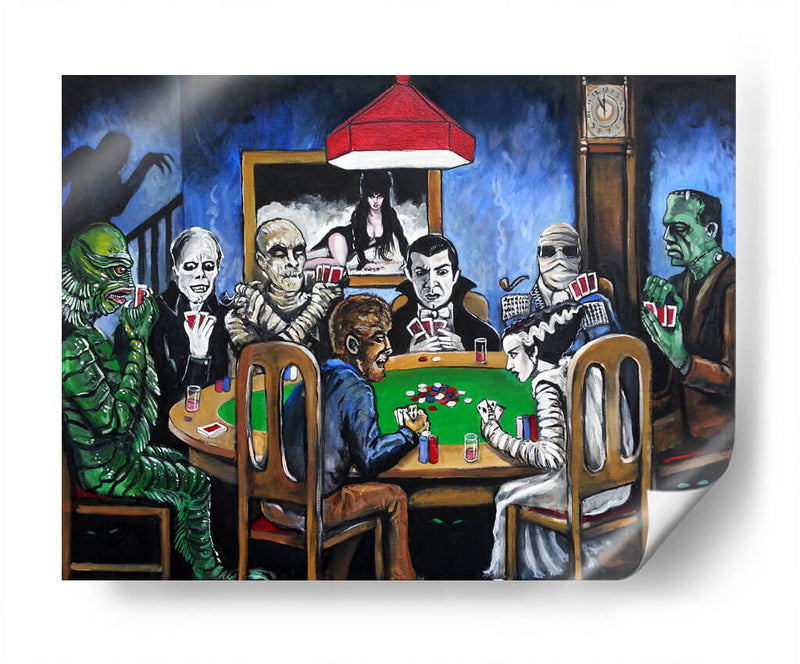 Old school horror poker | Cuadro decorativo de Canvas Lab