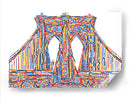 Puente de Brooklyn de colores | Cuadro decorativo de Canvas Lab