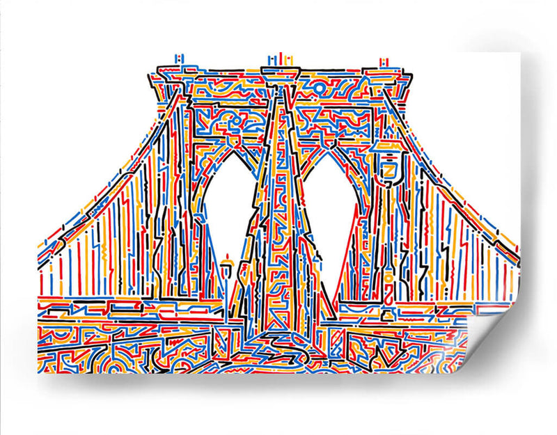 Puente de Brooklyn de colores | Cuadro decorativo de Canvas Lab