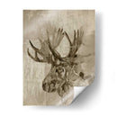 Sepia Alce - Jennifer Goldberger | Cuadro decorativo de Canvas Lab